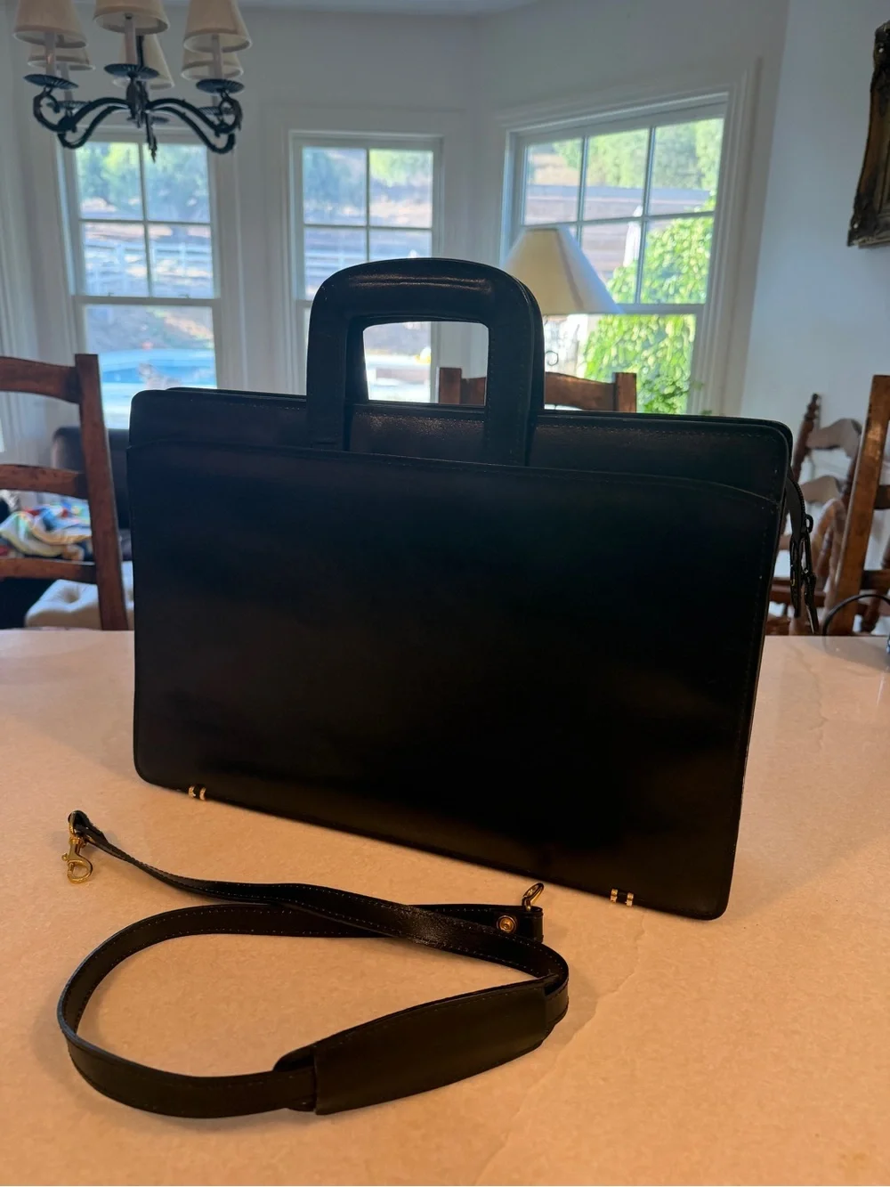 Men's Wilson Leather Black Leather Briefcase - Classic Professional Carry